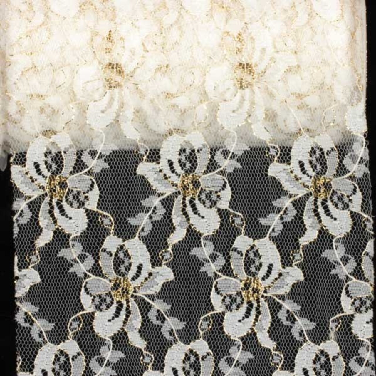 The Ribbon People White and Yellow Floral Lace Craft Ribbon 6" x 27 Yards